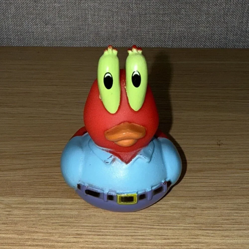 FREE SHIPPING - MR. KRABS SPONGEBOB RUBBER CRUISING DUCK 2 1/2